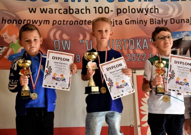 Michał Leśniewski z UKS Roszada Lipno zdobył złoty medal na  Mistrzostwach Polski dzieci w warcabach stupolowych w Białym Dunajcu