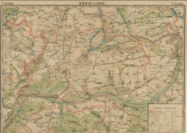 Mapa powiatu leszczyńskiego z 1920 r.  
