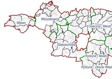 Mapa powiatu leszczyńskiego