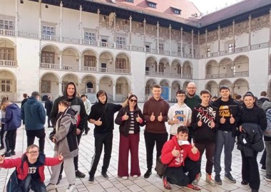 Uczniowie SOSW Rydzyna na wycieczce szkolnej w Krakowie 
